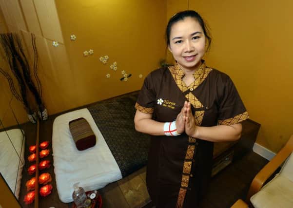 Thasanee Yaphonthan in her Nee-Ya Thai massage therapy spa.