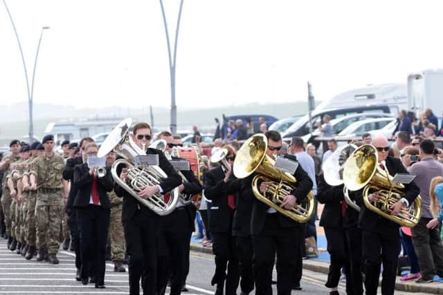 The procession heads towards Bents Park as South Tyneside staged its Armed Forces Day celebrations