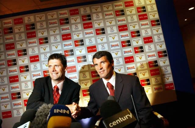 Sunderland dream team Niall Quinn and Roy Keane.