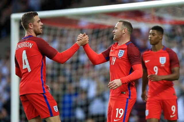 Henderson and Rooney at the Stadium of Light