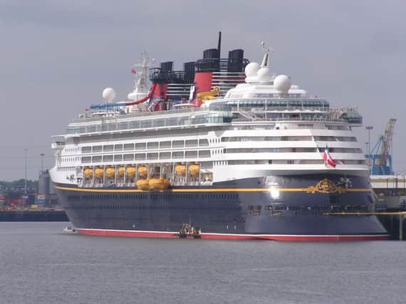 The Disney Magic cruise liner berthed at the Port of Tyne. Pic: Derek Hinds/World Ship Society Teesside branch.