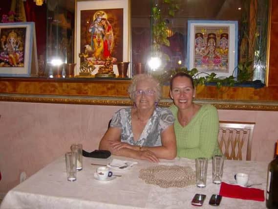 Elsie Bradshaw, left,was on a week-long stay in Sorrento, Italy, with daughter Jane, right.