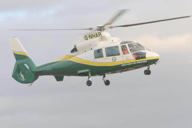 The Great North Air Ambulance was called to the scene.
