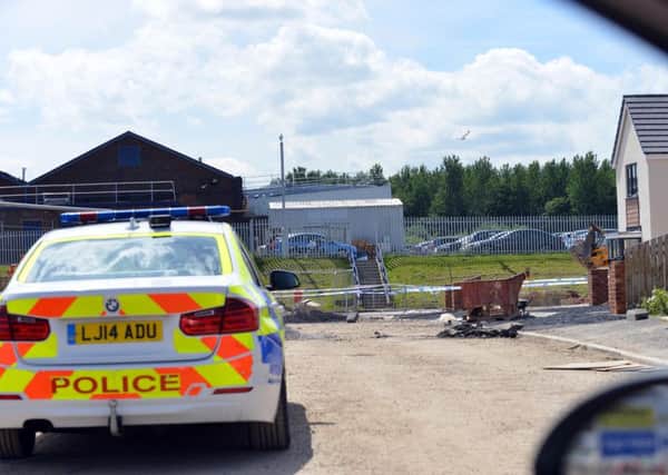 Digger accident, off St Aloysius View Hebburn Riverside