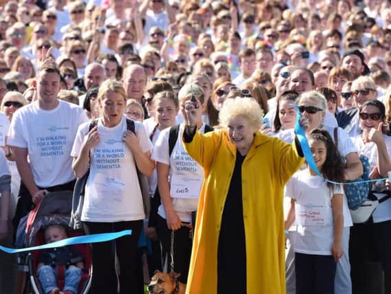 Denise Robertson launches the Alzheimers Societys Memory Walk last year