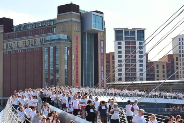 The Alzheimers Societys Memory Walk has previously been held on the Newcastle-Gateshead Quayside