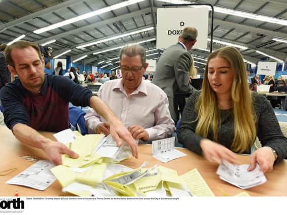 Counters at a previous count in Sunderland. Picture by North News.