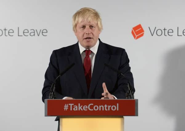 Boris Johnson. Going nowhere, erm, slowly.