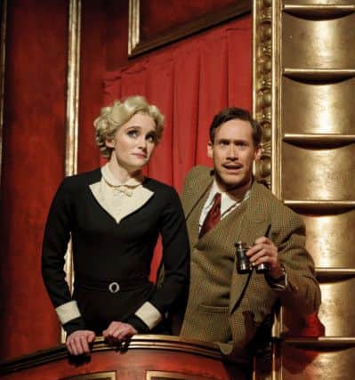 Olivia Greene as Pamela and Richard Ede as Hannay in The 39 Steps.