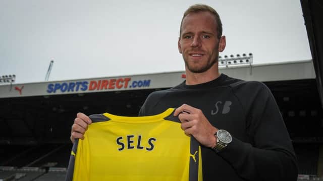 Matz Sels was unveiled as a Newcastle player