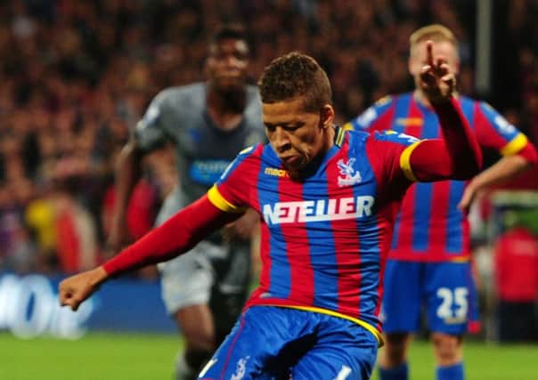 Dwight Gayle nets from the penalty spot for Palace against Newcastle in a Capital One Cup tie two seasons ago