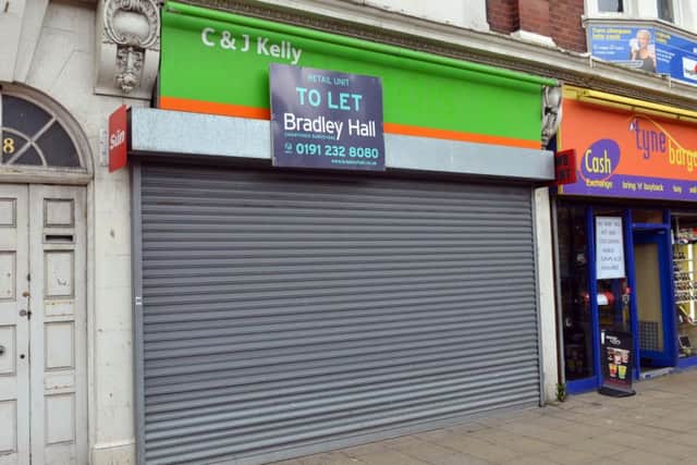 Yet another empty shop unit, this one in Fowler Street, South Shields.