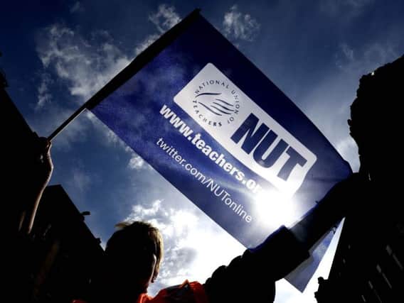 NUT members are staging strike action on Tuesday