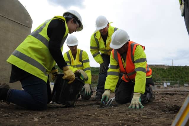 Engineering students undertake a project at Owen Pughes Marsden Quarry, Whitburn.