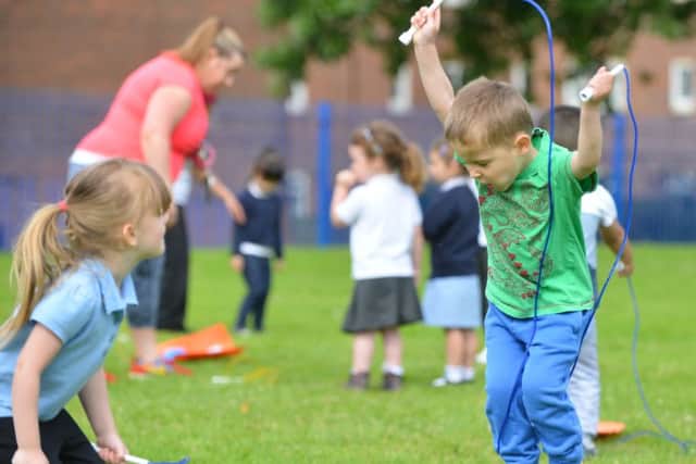 Laygate Primary School sponsored skipping event in aid of British Heart Foundation