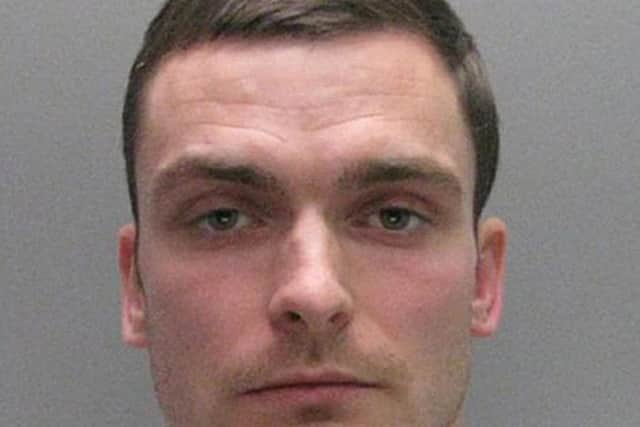 The photograph of Adam Johnson, issued by Durham Police, at the end of his trial.