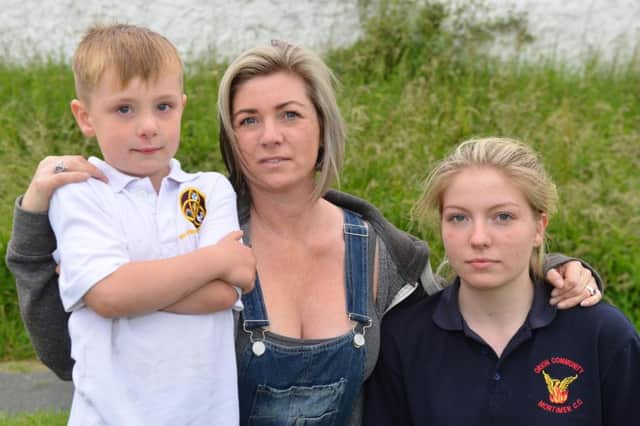 Mother Kerry court angry over being locked out of Bents Park music festival while her son Gabriel Irving aged 4 and Jolie Irving aged 15 were inside