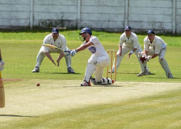 Marsden opener Jacques Porter hitting out against Silksworth at Silksworth on Saturday