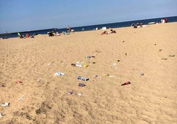 A reader sent in this picture of litter strewn across Sandhaven beach, South Shields, after a sunny day.