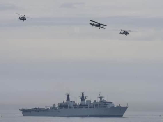 HMS Bulwark formed an impressive backdrop to this year's Airshow