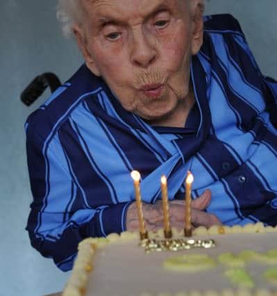 Garden Hill Care Home resident Gwen Purvis celebrates her 105th birthday.
