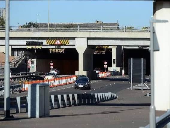 Emergency services were called to the Tyne Tunnel after a crash between a vehicle and a motorbike.