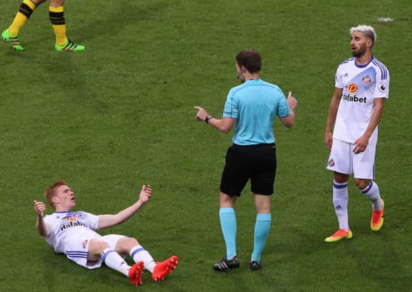 Duncan Watmore appeals in vain for a penalty in last night's friendly against Dortmund