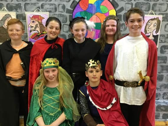 Some of the students who took part in Hamlet.
