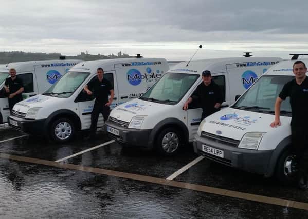 Mobile Car Spa franchisee's L-R Jordan Kain, Chris Keir, Ryan Dawson and Jamie Cullen