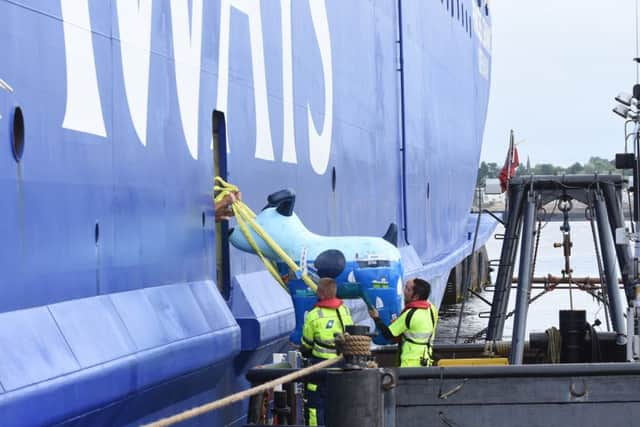 DFDS welcome their Snowdog safely on board with a little help from the Port of Tyne.