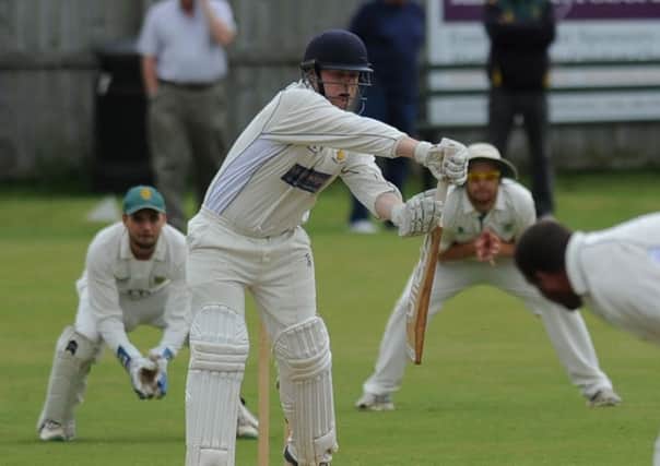 Whitburn batsman Ross Carty in action against Hetton Lyons.