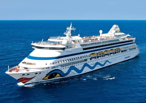 The distinctive cruise ship AIDA Vita.