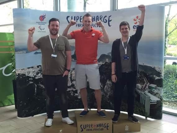 Staff at EDF International at Doxford Park who have been involved in the Supercharge ParalympicsGB campaign.