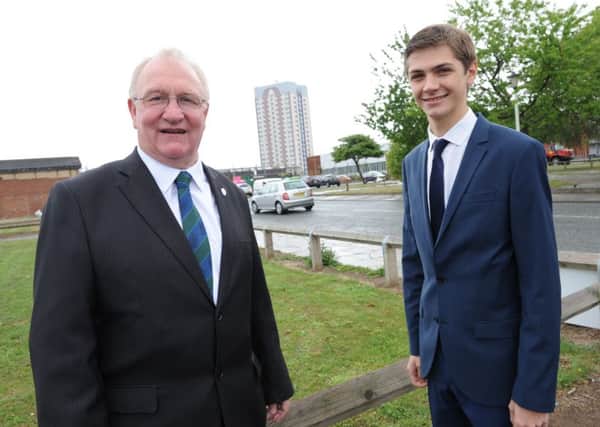Hebburn councillors Richard Porthouse and Adam Ellison at the site of the proposed Aldi store in Hebburn