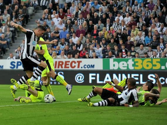 Ciaran Clark and Yoan Gouffran