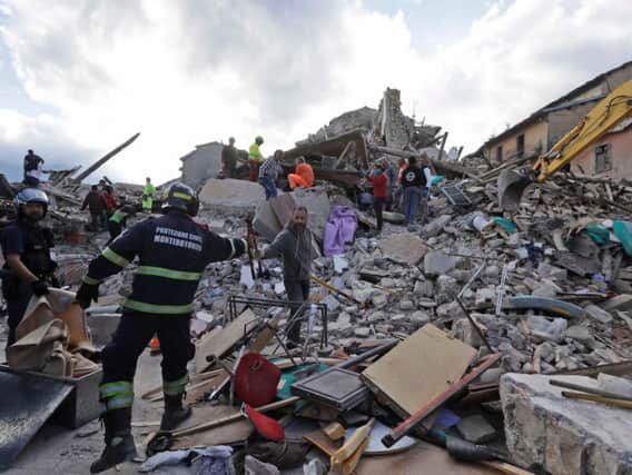 Pictures from Amatrice, Italy, where an earthquake has hit. Picture: AP Photo).