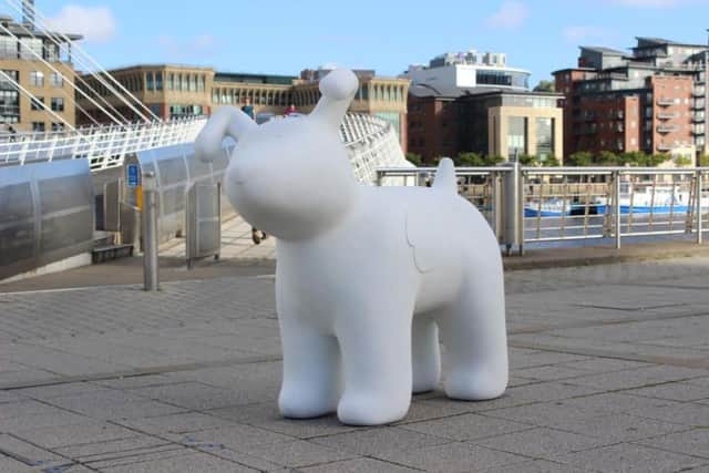 An example of an undecorated Snowdog on Tyneside