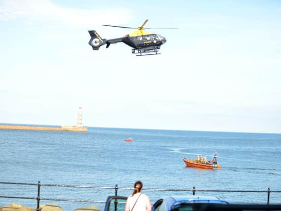 Rescue teams were quickly on the scene yesterday.