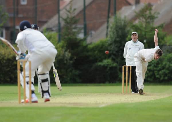 Whiteleas bowler Nick Quinn takes aim at Ryhope batsman Sagar Udeshi at Ryhope Recreation Ground.Pictures by Tim Richardson..