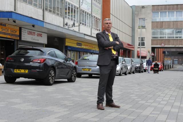 Coun Lee Hughes unhappy with parking in South Shields Market Place.