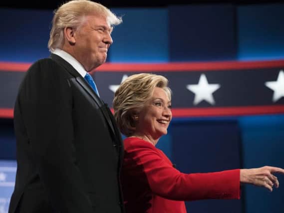 Donald Trump and Hillary Clinton met for the first presidential debate last night. Picture: AP Photo/Matt Rourke.