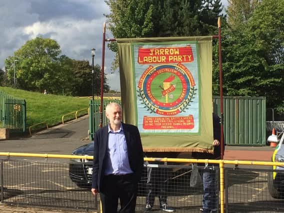 Labour leader Jeremy Corbyn in Jarrow.