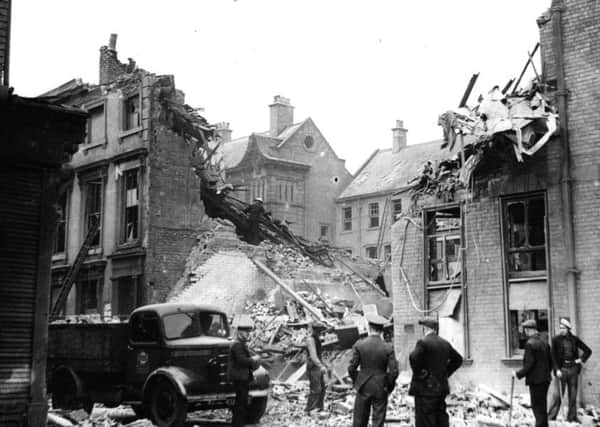 This air raid caused extensive damage in Barrington Street.