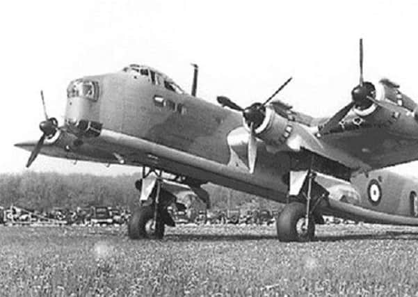 A Stirling bomber like the one Falconer flew.