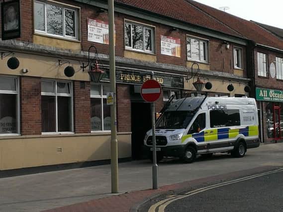 The scene at the Prince Edward after Mr Howard's death