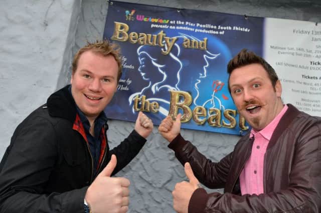Beauty and the Beast at the Westovians From left Craig Richardson and Stephen Sullivan
