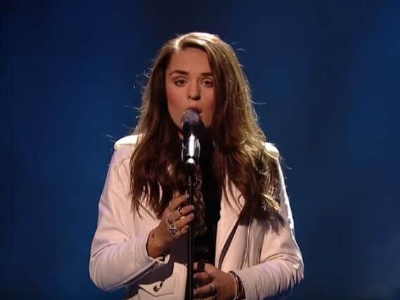 Sam Lavery performs on The X Factor. Picture: X Factor on YouTube.