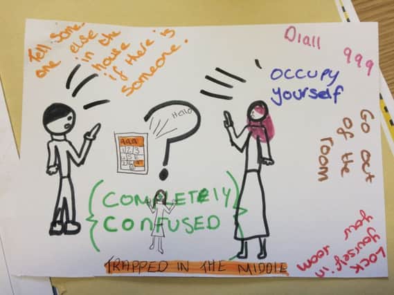 The children were recently encouraged to express themselves through art.