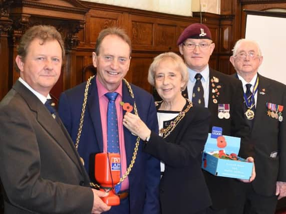 From left to right, George Coser, secretary of the SSRBL, with the Mayor and Mayoress of South Tyneside, Coun Alan and Coun Moira Smith, Michael Bungard, treasurer and secretary of the HRBL, and Coun Peter Boyack, president of the SSRBL.