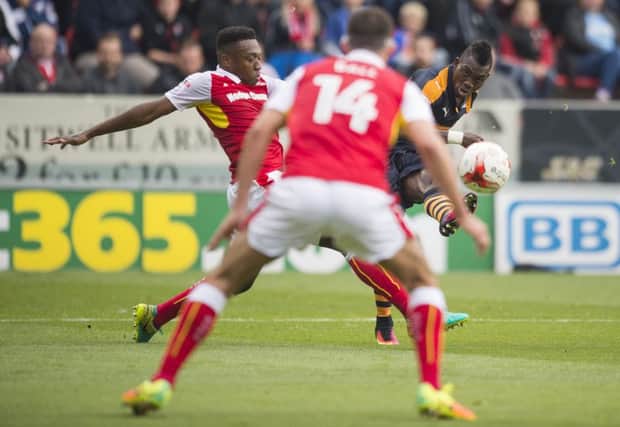Christian Atsu fires home the winning goal against Rotherham